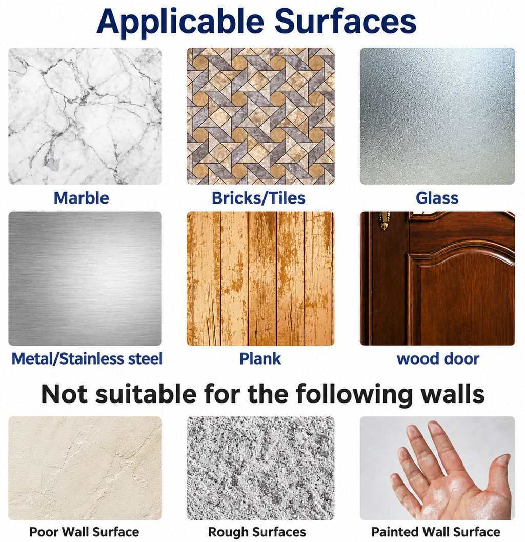 Transparent Self Adhesive Wall Hooks (Pack of 10)