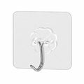 Transparent Self Adhesive Wall Hooks (Pack of 10)